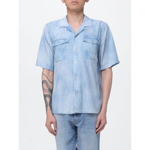 Moose Knuckles Shirt Men Gnawed Blue